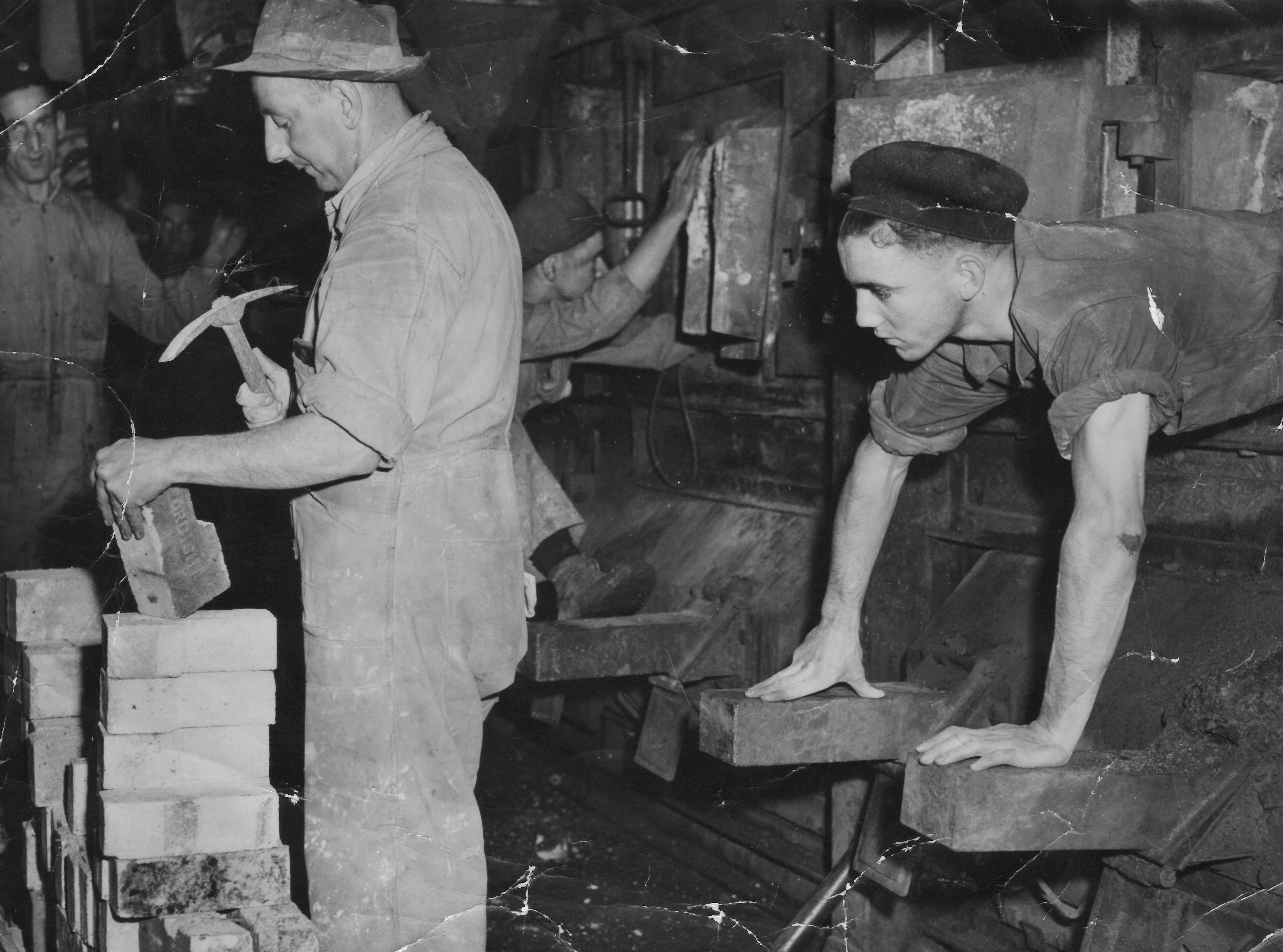Percy and Bubby Whitburn at  work